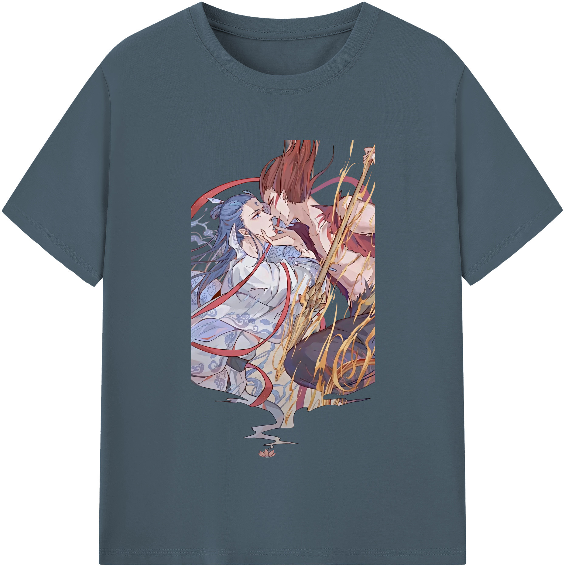 （画像用） Ne Zha 2 ナタ 魔童の大暴れ 綿100％半袖Tシャツ（フロントプリント）